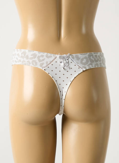 Tanga blanc BARBARA pour femme