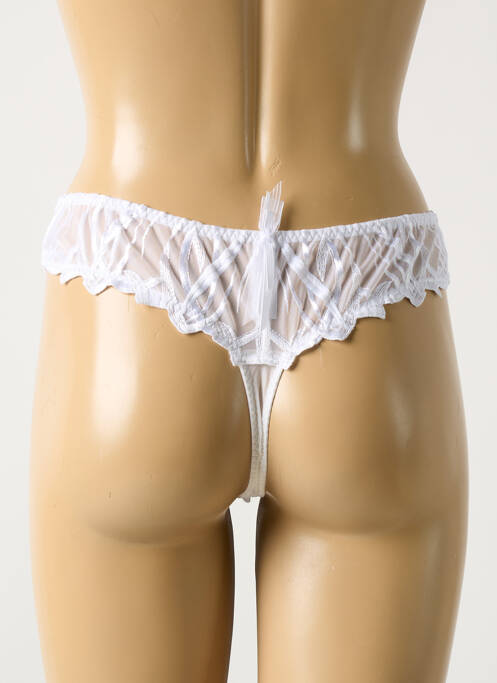 Tanga blanc BARBARA pour femme