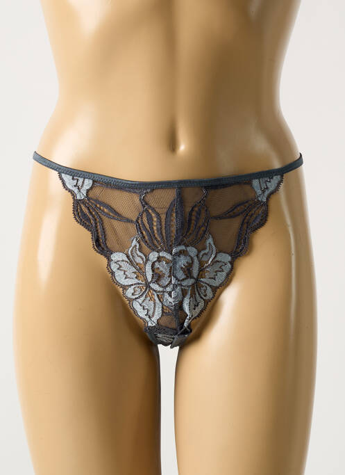 Tanga gris BARBARA pour femme