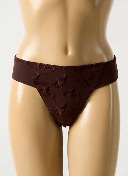 Tanga marron BARBARA pour femme