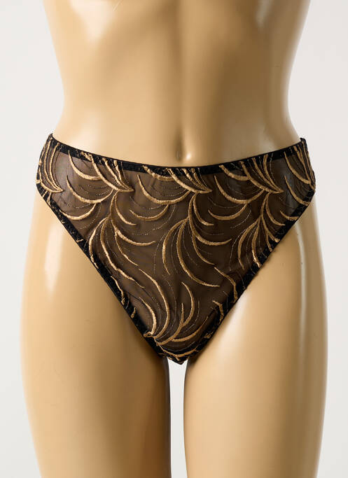 Tanga noir BARBARA pour femme