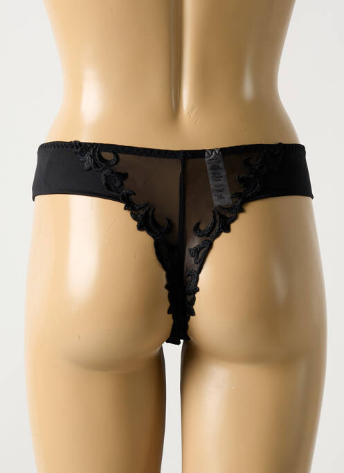 Tanga noir BARBARA femme