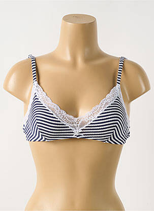 Soutien-gorge sans armature haut triangles bleu RAGNO femme