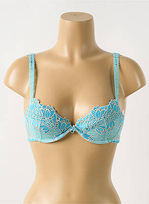Soutien-gorge broderie haut soutien-gorge emboitant bleu BARBARA femme