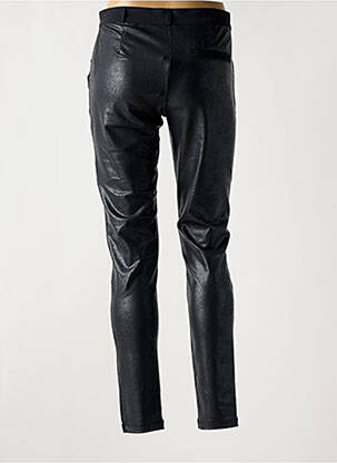 Pantalon slim tissage enduit taille normale noir HBT femme