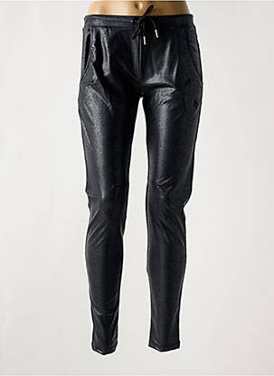 Pantalon slim taille élastique taille normale noir HBT femme