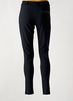 Pantalon slim tissage popeline taille normale noir HBT femme