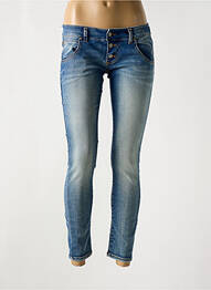 Jeans coupe slim stretch taille normale bleu PLEASE femme
