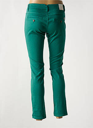 Pantalon 7/8 stretch taille normale vert PLEASE femme