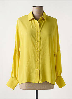 Chemisier coupe cintrée manches longues jaune MOLLY BRACKEN femme