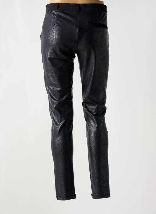 Pantalon slim tissage enduit taille normale noir HBT femme