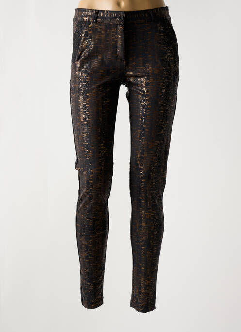 Pantalon slim stretch taille normale noir HBT femme