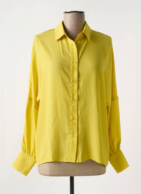 Chemisier coupe cintrée manches longues jaune MOLLY BRACKEN femme