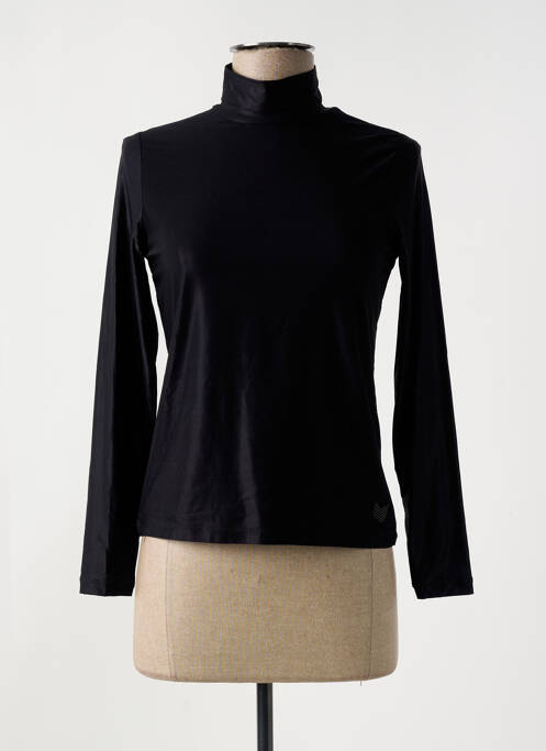 Pull col roulé noir HBT pour femme