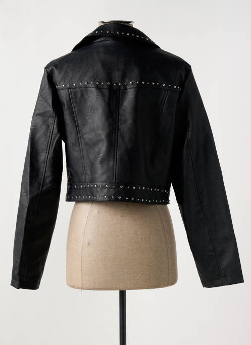Veste simili cuir noir MOLLY BRACKEN pour femme