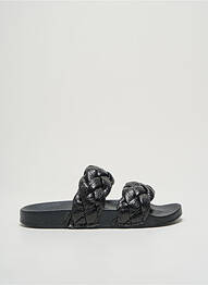 Mules/sabots tissage satiné talon plat jusqu'à 3cm noir COLORS OF CALIFORNIA femme