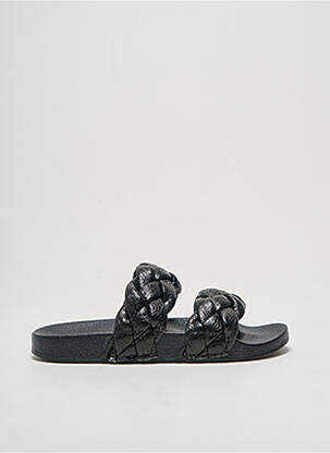 Mules/sabots tissage satiné talon plat jusqu'à 3cm noir COLORS OF CALIFORNIA femme