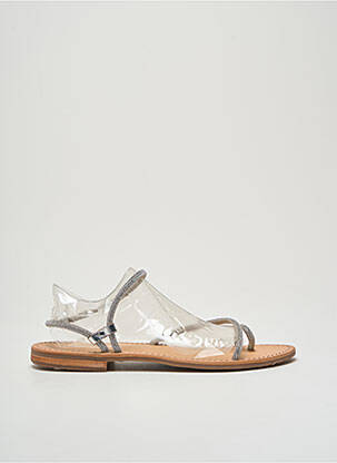 Tongs argent LES TROPEZIENNES PAR M.BELARBI pour femme