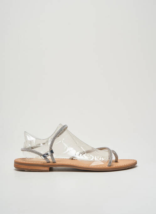 Tongs argent LES TROPEZIENNES PAR M.BELARBI pour femme