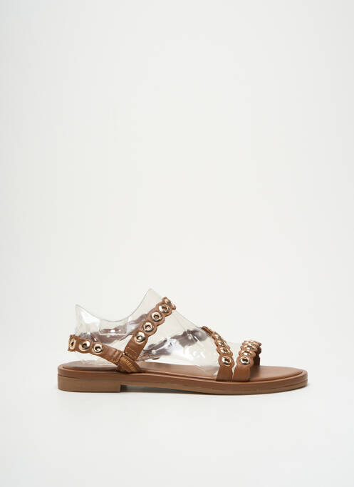 Sandales/nu pieds chiquet talon plat jusqu'à 3cm marron LES TROPEZIENNES PAR M.BELARBI femme