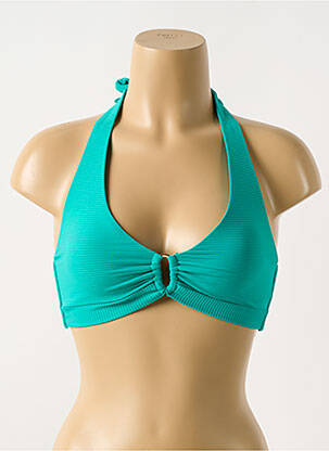 Haut de maillot de bain fermeture liens à nouer vert CYELL femme