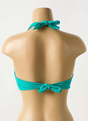 Haut de maillot de bain fermeture liens à nouer vert CYELL femme