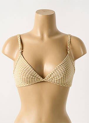 Haut de maillot de bain stretch haut soutien-gorge emboitant beige CYELL femme