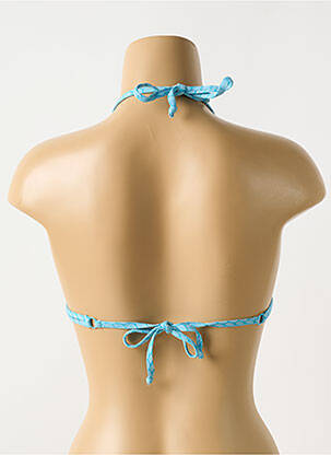 Haut de maillot de bain stretch haut soutien-gorge avec mousse de rembourrage amovible bleu CYELL femme