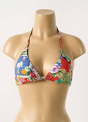 Haut de maillot de bain stretch haut soutien-gorge avec mousse de rembourrage amovible bleu CYELL femme