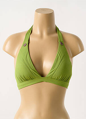 Haut de maillot de bain stretch haut soutien-gorge moulé vert CYELL femme