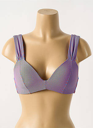 Haut de maillot de bain stretch haut soutien-gorge moulé violet CYELL femme
