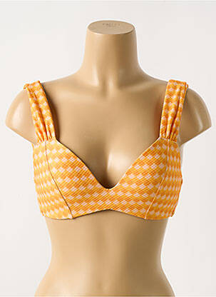 Haut de maillot de bain stretch haut soutien-gorge moulé orange CYELL femme