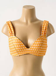Haut de maillot de bain stretch haut soutien-gorge moulé orange CYELL femme