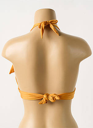 Haut de maillot de bain stretch haut soutien-gorge push-up orange CYELL femme
