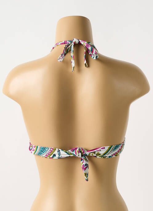 Haut de maillot de bain fermeture liens à nouer haut soutien-gorge push-up vert CYELL femme