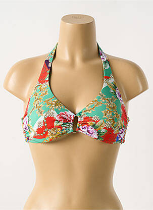 Haut de maillot de bain stretch haut soutien-gorge emboitant vert CYELL femme
