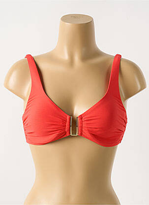 Haut de maillot de bain stretch haut soutien-gorge emboitant rouge CYELL femme