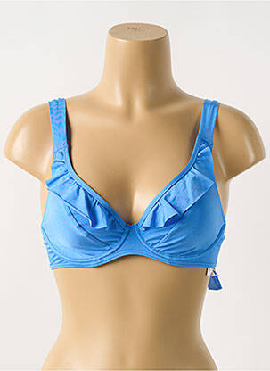 Haut de maillot de bain haut soutien-gorge emboitant haut soutien-gorge emboitant bleu CYELL femme