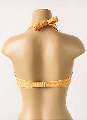 Haut de maillot de bain stretch haut soutien-gorge emboitant jaune CYELL femme