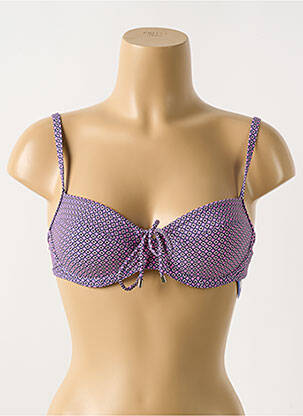 Haut de maillot de bain stretch haut soutien-gorge emboitant violet CYELL femme