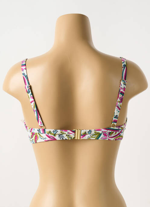 Haut de maillot de bain stretch haut soutien-gorge emboitant blanc CYELL femme