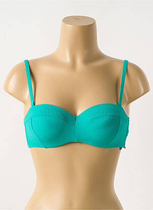 Haut de maillot de bain stretch haut soutien-gorge moulé vert CYELL femme
