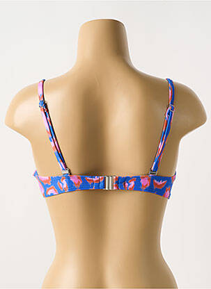 Haut de maillot de bain stretch haut soutien-gorge moulé bleu CYELL femme