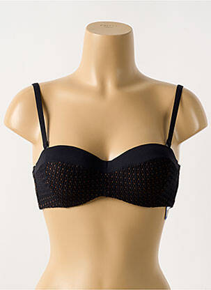 Haut de maillot de bain stretch haut soutien-gorge moulé noir CYELL femme
