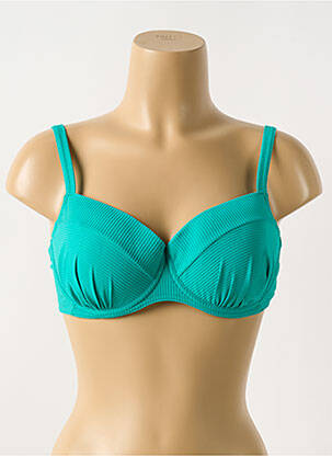 Haut de maillot de bain stretch haut soutien-gorge moulé vert CYELL femme