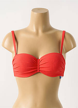 Haut de maillot de bain stretch haut soutien-gorge moulé rouge CYELL femme
