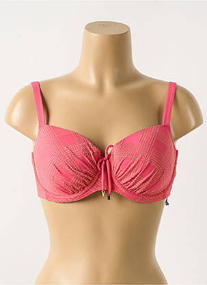 Haut de maillot de bain stretch haut soutien-gorge moulé rose CYELL femme