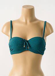Haut de maillot de bain stretch haut soutien-gorge moulé vert CYELL femme