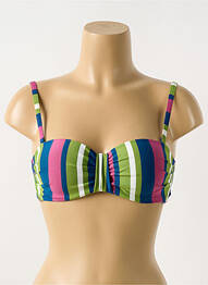 Haut de maillot de bain stretch haut soutien-gorge moulé vert CYELL femme