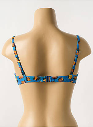 Haut de maillot de bain stretch haut soutien-gorge moulé bleu CYELL femme